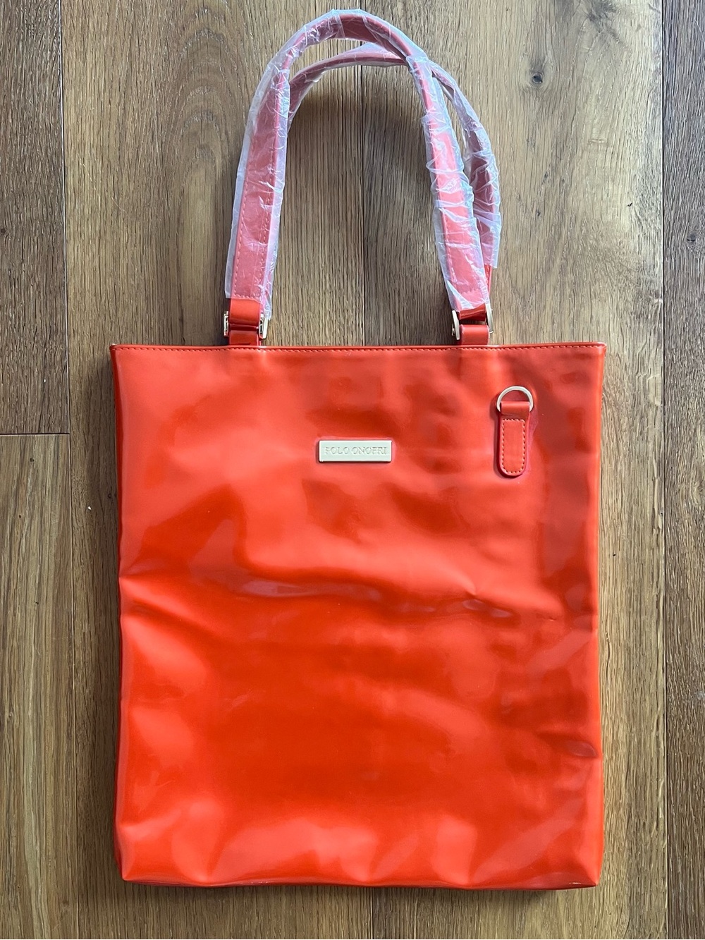 🧡Glossy Orange Tote by Polo Onofri Italy